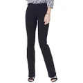 NYDJ Womens Barbara Boot-Cut Jeans, Black, 18 US