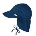Green Sprouts Breathable Swim and Sun Flap Hat for 0-6 Months Babies, Navy