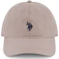 U.S. Polo Assn. Small Polo Pony Logo Baseball Hat, 100% Cotton, Adjustable Cap, Light Grey, One Size