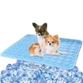 Pet Dog Cooling Mat Pad for Dogs Cats Ice Silk Mat Cooling Blanket Cushion for Kennel/Sofa/Bed/Floor/Car Seats Cooling Blue, 28" x 22"”