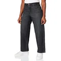 Wrangler Women's Barrel Jeans, Black Magic, 27W / 34L