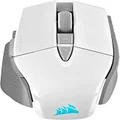 CORSAIR M65 RGB ULTRA WIRELESS, Tunable FPS Wireless Gaming Mouse (Sub-1ms SLIPSTREAM WIRELESS Technology, MARKSMAN 26,000 DPI Optical Sensor, Up to 120 hours of Battery Life) White