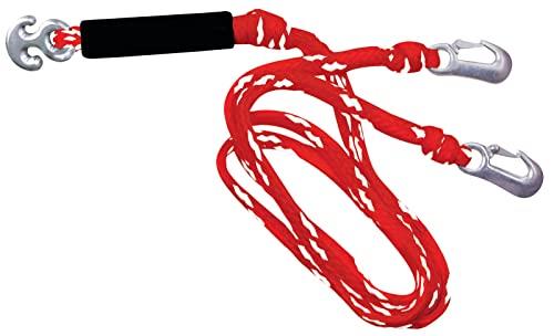 Wow World of Watersports Red/White Heavy Duty 1 2 3 or 4 Person 4K Tow Harness Rope for Boating, 11-3030