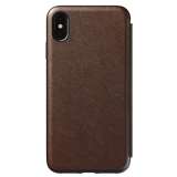 Nomad - Horween Leather Rugged Folio for iPhone XS Max - Rustic Brown