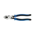 Klein Tools J2000-9NECRTP Side Cutter Linemans Pliers with Tape Pulling and Wire Crimping, High Leverage, 9-Inch