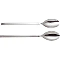 Alessi Dry Salad Servers Stainless Steel Shiny Polished with Matte Handle 30 x 6.5 x 3.5 cm