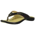 Neat Feat Men s Zori Sport Orthotic Slip-on Sandals Flip Flop, Black/Tan, 12 US