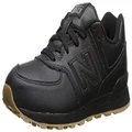 New Balance KL574P Leather Pack Running Shoe (Little Kid), Black, 3 M US Little Kid