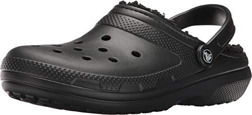 Crocs Unisex Adult Classic Lined Clog, Black/Black, US M13/W15
