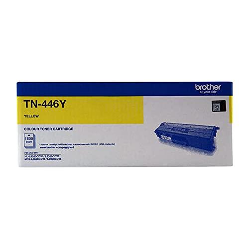 brother Genuine TN446Y Printer Toner Cartridge, Yellow, Page Yield Up to 6500 Pages, (TN-446Y), Super High-Yield, Compatible with: HL-L8260CDN, HL-L8360CDW, MFC-L8690CDW, MFC-L8900CDW