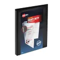 Avery Heavy Duty View 3 Ring Binder, 0.5" One Touch Slant Ring, Holds 8.5" x 11" Paper, 12 Black Binders (79766)