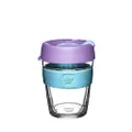 KeepCup Reusable Coffee Cup Splashproof Sipper - Brew Tempered Glass | 12oz/340ml - Moonlight