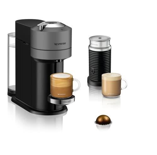 De'Longhi Nespresso Vertuo Next with Aeroccino ENV120.TAE, Automatic Coffee Maker with Milk Frother, Single-Serve Capsule Coffee Machine, 4 Cup Sizes, Welcome Set Included, 1500W, Dark Grey