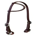 Weaver Leather Working Tack Stainless Steel Sliding Ear Headstall with Buckle Bit Ends, Golden Chestnut, 5/8"