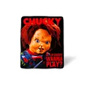 Silver Buffalo Chucky Wanna Play Fleece Throw Blanket - 50x60 Inches | Soft and Cozy Blanket for Horror Fans