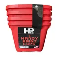 Handy Paint Cup Holds 16 oz. of Paint or Stain, Integrated Magnetic Brush Holder, Ideal for Trim Work, Touch-ups, 4 Pack