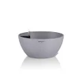 Lechuza Cubeto Color 30 All-in-One Bowl Shape Planter, Stone Grey