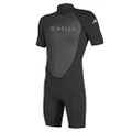 O'Neill Men's Reactor-2 2mm Back Zip Short Sleeve Spring Wetsuit, Black, X-Small