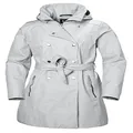 Helly Hansen Women's Welsey II Waterproof Breathable Trench Coat, 853 Grey Fog, Medium