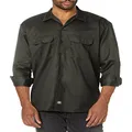 Dickies Men's Long Sleeve Work Shirt, Olive Green, X-Large