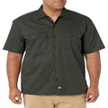 Dickies Men's Short Sleeve Work Shirt - 2X-Large - Olive Green
