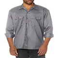 Dickies Men's Long Sleeve Work Shirt, Silver, Small