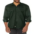 Dickies Men's Long Sleeve Work Shirt, Hunter Green, XX-Large