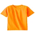 Kanu Surf Boys Short Sleeve UPF 50 Rashguard Swim Shirt, Solid Orange, 10
