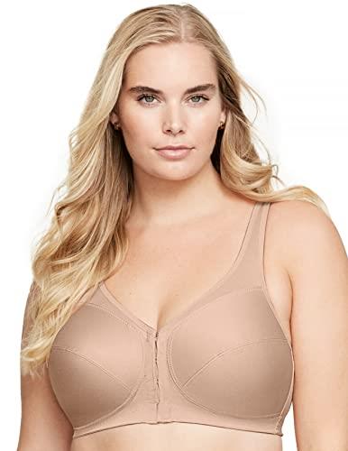 Glamorise Women's MagicLift Front Close Posture Back Support Bra #1265, Beige, 18K