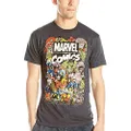 Marvel Men's Men's Avengers Comics Crew T-Shirt T Shirt, Charcoal Heather, Small US