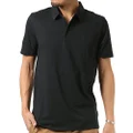 Volcom Men's Wowzer Modern Fit Cotton Polo Shirt, Black, Medium