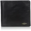 Fossil Men's RFID-Blocking Leather Large Capacity International Combination Bifold Wallet for Men, Ryan Black, One size