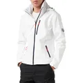 Helly Hansen Men's Crew Hooded Waterproof Windproof Breathable Rain Coat Jacket, 001 White, Small, 001 White, Small