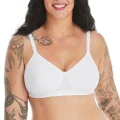 Hanes Women's X-Temp Wireless Bra with Cooling Mesh, Full-Coverage, Convertible T-Shirt Bra, White, X-Large