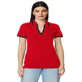 Nautica Women's Stretch Cotton Polo Shirt, Nautica Red, Medium