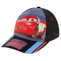 Disney Boys' Little Baseball Hat, Lightning McQueen Adjustable Cap for Toddler 2-4 Or Kids Ages 4-7, Black, 2-4 Years