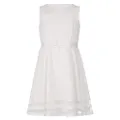Calvin Klein Girls' Sleeveless Party Dress, Whipped Cream, 5