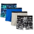 Calvin Klein Boys Underwear 4 Pack Boxer Briefs Value Pack, Cool Tiedye/Victoria Blue/Black Tiedye/Heather Grey, Large