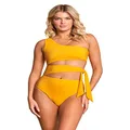 Maaji Womens Sunset Gold Stunning Cut Out One Piece Swimsuit, Dark Yellow, Medium US