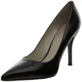 NINE WEST Womens Flax Pointed Toe Pump, Black Leather, 6.5