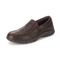 Rockport Men's Eberdon Loafer, Dark Brown Leather, 8 US Wide