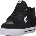 DC Men's Pure Action Skate Shoe Black/White, 18 D D US