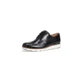 Cole Haan Men's Original Grand Shortwing Oxford Shoe, Black Leather/White, 11 Medium US