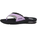 Reef Fanning, Women's Flip Flop, Grey Purple, 9 US