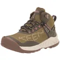 KEEN Women's Nxis Evo Mid Height Waterproof Fast Packing Hiking Boots, Olive Drab/Silver Birch, 8 US