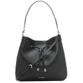 Calvin Klein Harmony Draw String Bucket Bag, Black/Silver, One Size