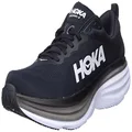 HOKA Men's Running Shoe, BONDI 8, Black/White, 8 US M