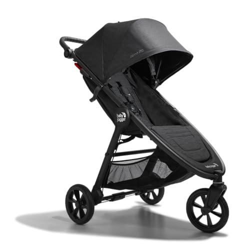 Baby Jogger City Mini GT2 Stroller (Opulent Black) - Prams & Strollers, One-Step Quick-fold, All-Wheel Suspension, Up to 29.5kg, one Handed Compact fold, All-Terrain, Newborn Approved