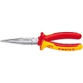 KNIPEX Tools 2618200SBA Insulated Long Nose Plier, 8 in, Serrated Yellow