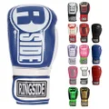 Ringside Apex Bag Gloves, IMF-Tech Boxing Gloves with Secure Wrist Support, Synthetic Boxing Gloves for Men and Women, Blue and White, L/XL